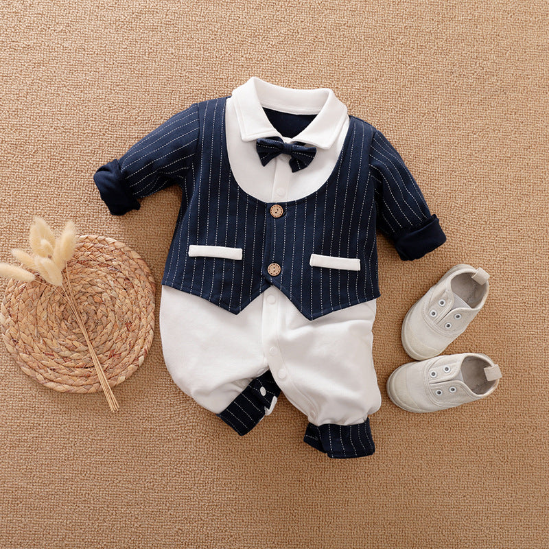 Baby Gentleman Jumpsuit – Long-Sleeve Cotton Romper