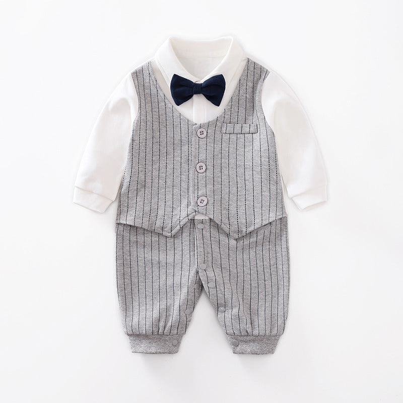 Baby Gentleman Jumpsuit – Long-Sleeve Cotton Romper