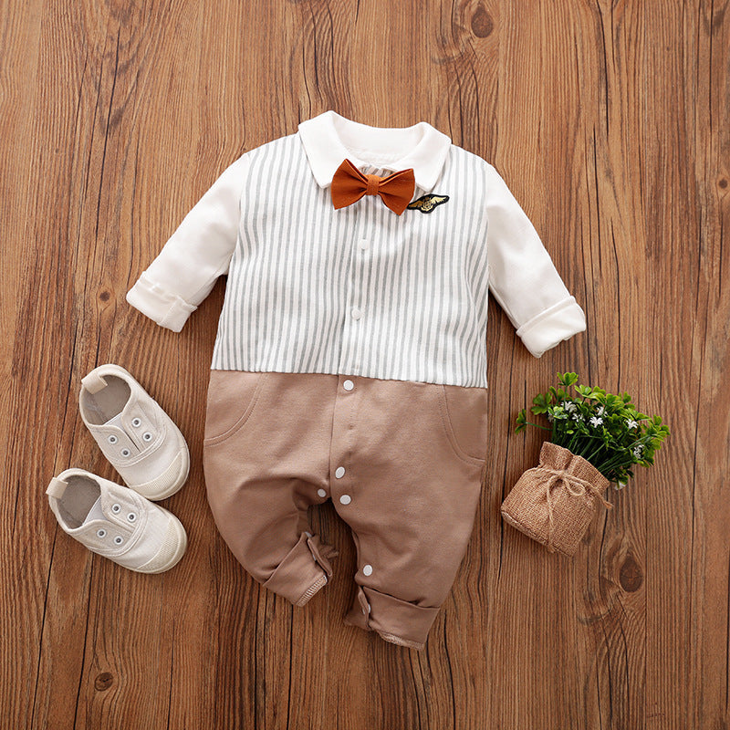 Baby Gentleman Jumpsuit – Long-Sleeve Cotton Romper