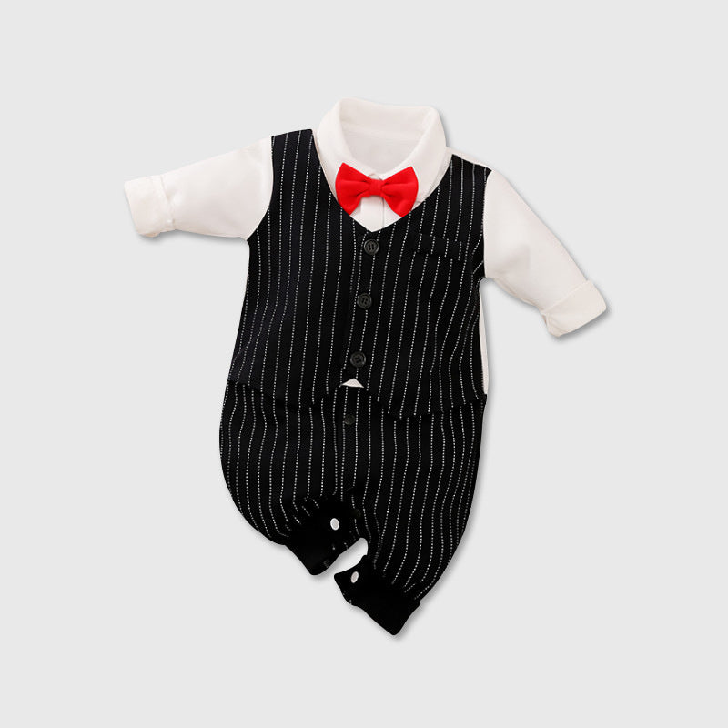 Baby Gentleman Jumpsuit – Long-Sleeve Cotton Romper