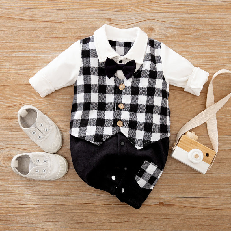 Baby Gentleman Jumpsuit – Long-Sleeve Cotton Romper