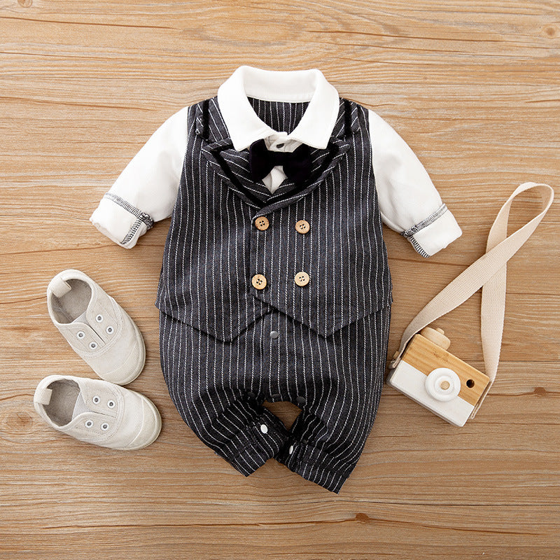 Baby Gentleman Jumpsuit – Long-Sleeve Cotton Romper