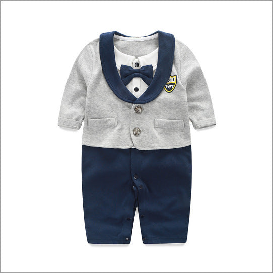 Baby Gentleman Jumpsuit – Long-Sleeve Cotton Romper