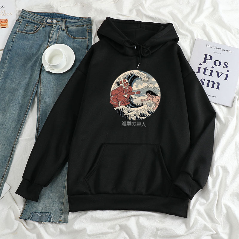 Autumn And Winter New Hoodie With Velvet Sweater