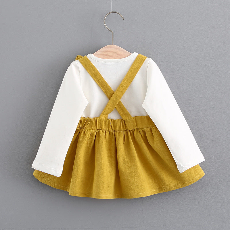 Autumn Baby Girls Rabbit Dress – Korean Princess Outfit (Cotton)