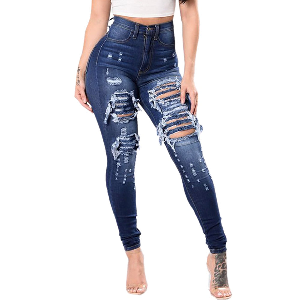 Women's ripped jeans pants – ibuymuslim
